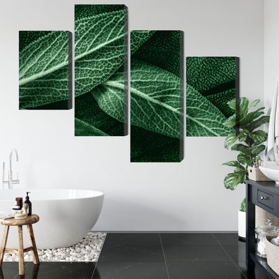 Ljuddämpande tavla - Salvia leaves on a macro