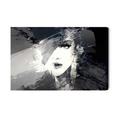 Ljuddämpande tavla - Woman's face in an abstract