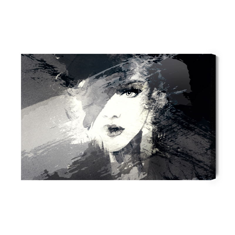 Ljuddämpande tavla - Woman's face in an abstract