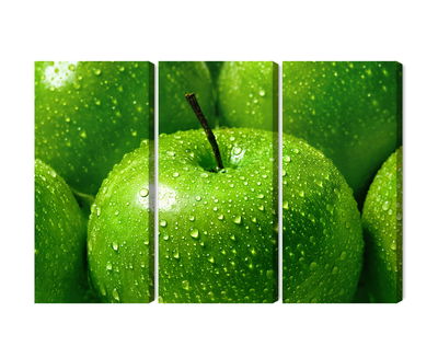 Ljuddämpande tavla - Green apples on a macro scale