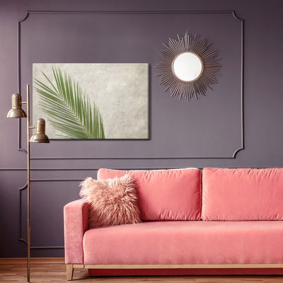 Ljuddämpande tavla - Palm leaf on a concrete