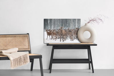 Ljuddämpande tavla - Deer among the hinds