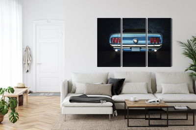 Ljuddämpande tavla - The back of an old ford