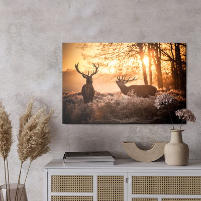 Ljuddämpande tavla - Deer in the morning