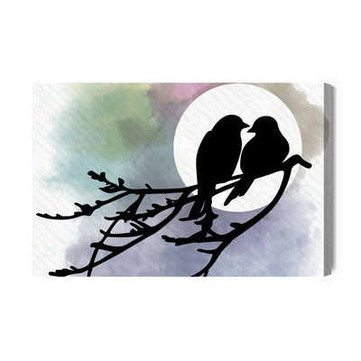 Ljuddämpande tavla - Silhouettes of birds