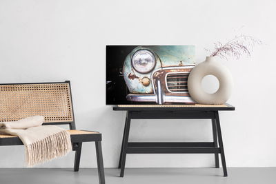 Ljuddämpande tavla - Front of an old vintage car