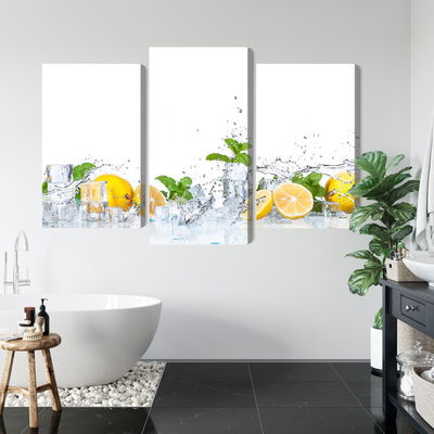 Ljuddämpande tavla - Mint leaves with lemons