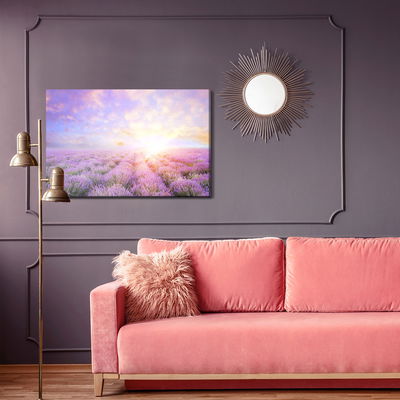 Ljuddämpande tavla - Pastel lavender field