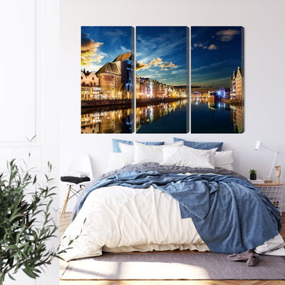 Ljuddämpande tavla - Gdansk wharf and the crane