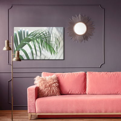 Ljuddämpande tavla - Green palm leaf with a 3d