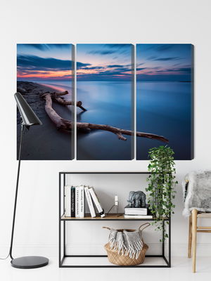 Ljuddämpande tavla - The sea landscape at evening
