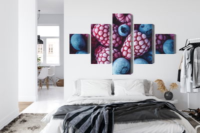 Ljuddämpande tavla - Frozen blueberries