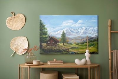 Ljuddämpande tavla - House on the background