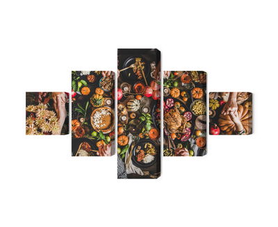 Ljuddämpande tavla - The table was set abundantly