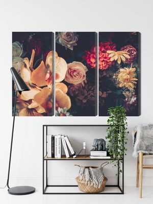 Ljuddämpande tavla - Multi-colored flowers