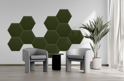 Sekskantet lydabsorber - fløjl