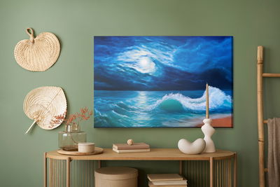 Ljuddämpande tavla - Sea at night