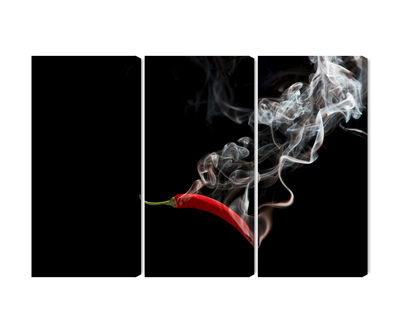Ljuddämpande tavla - Red chili with smoke