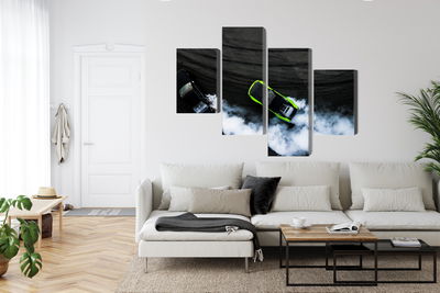 Ljuddämpande tavla - Drifting 3d cars