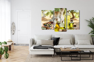 Ljuddämpande tavla - Oil bottles