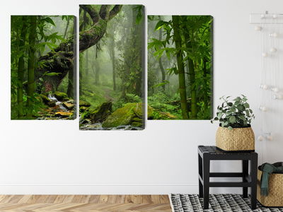 Ljuddämpande tavla - The green of the rain forest