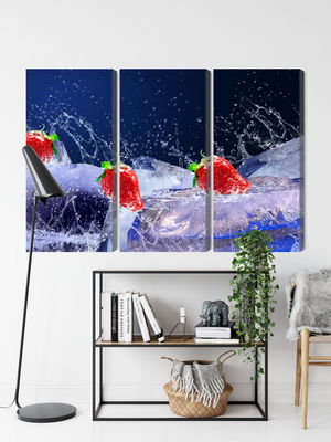Ljuddämpande tavla - Strawberries on ice