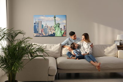 Ljuddämpande tavla - The statue of liberty in new