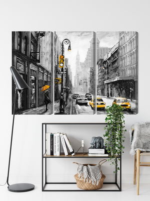 Ljuddämpande tavla - American city street view