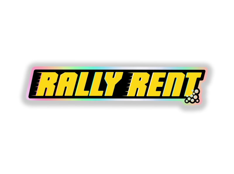 Sticker: Rally-Rent logo (holografisk)