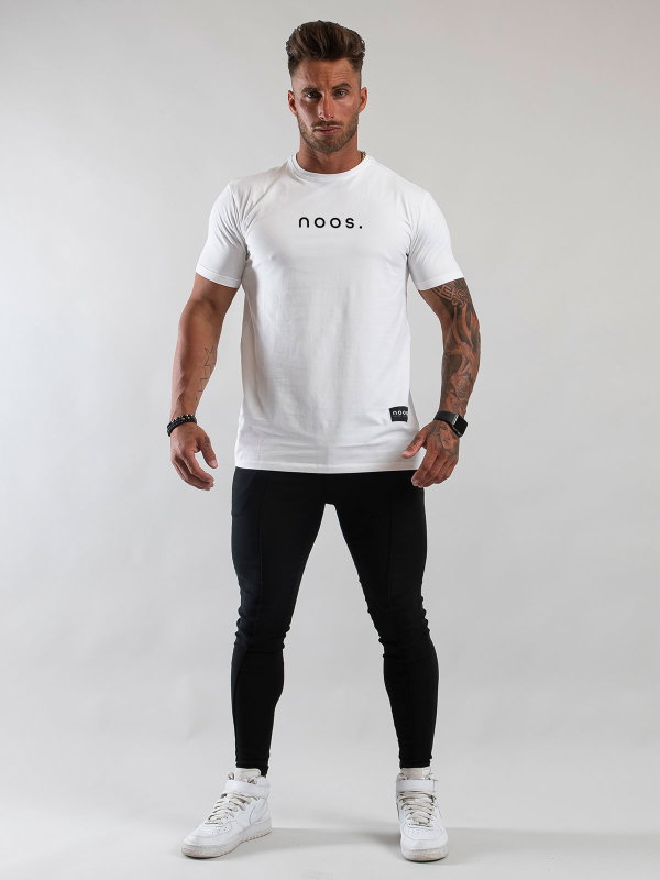 Mid Straight Tee White