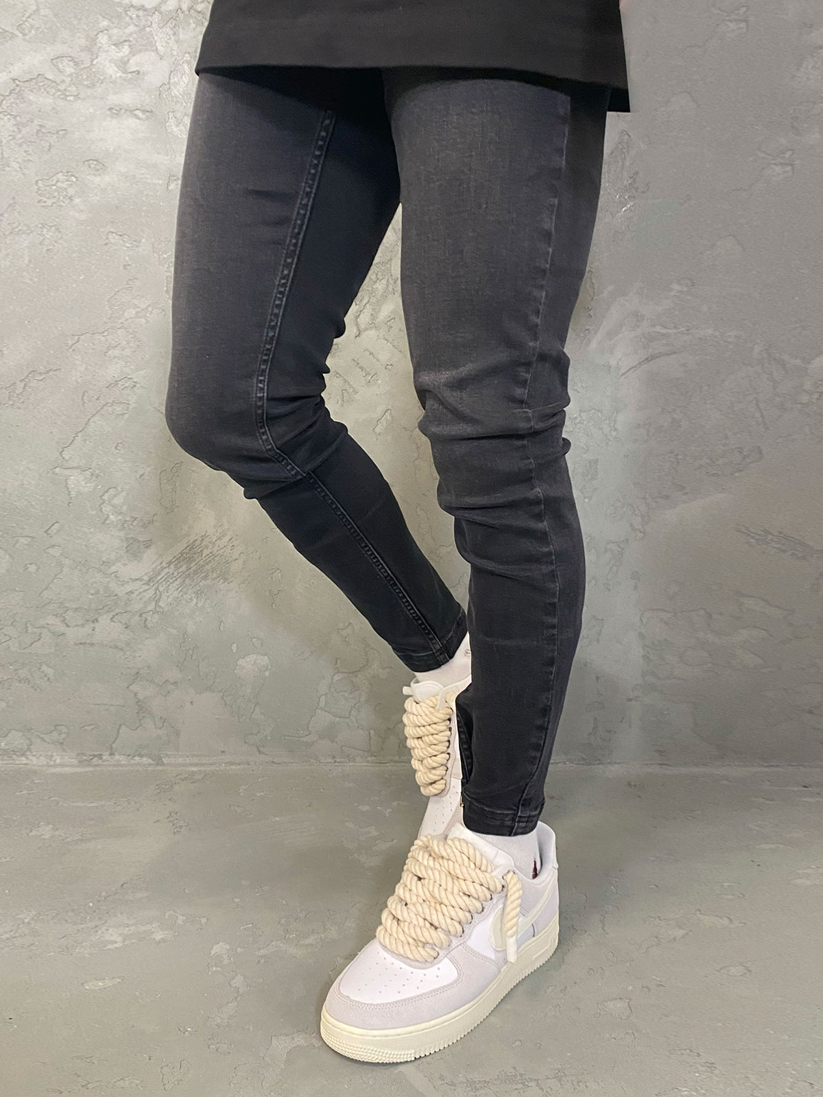 Skinny Denims Washed Black (M)