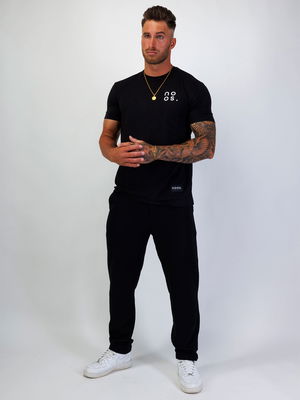 Small Logo Straight Tee Black