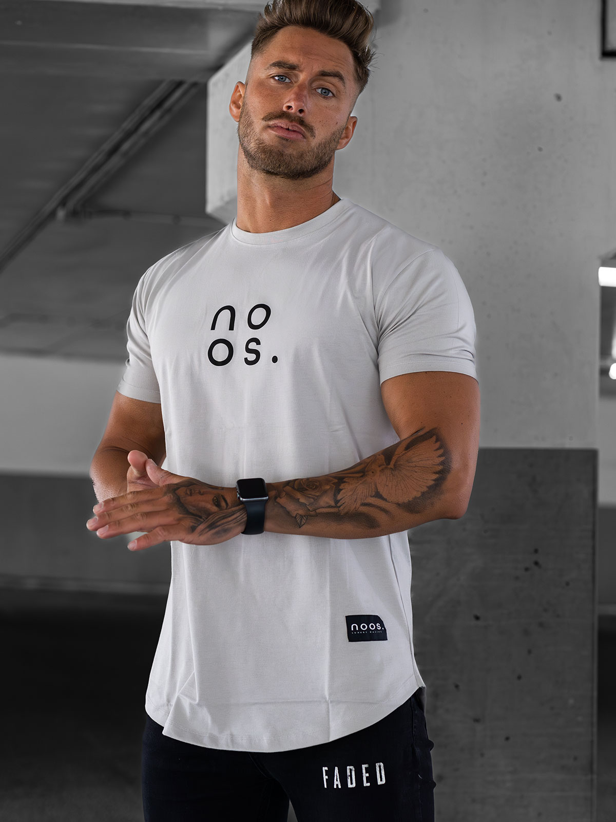 Gym Scoop Tee Stone Grey (S)