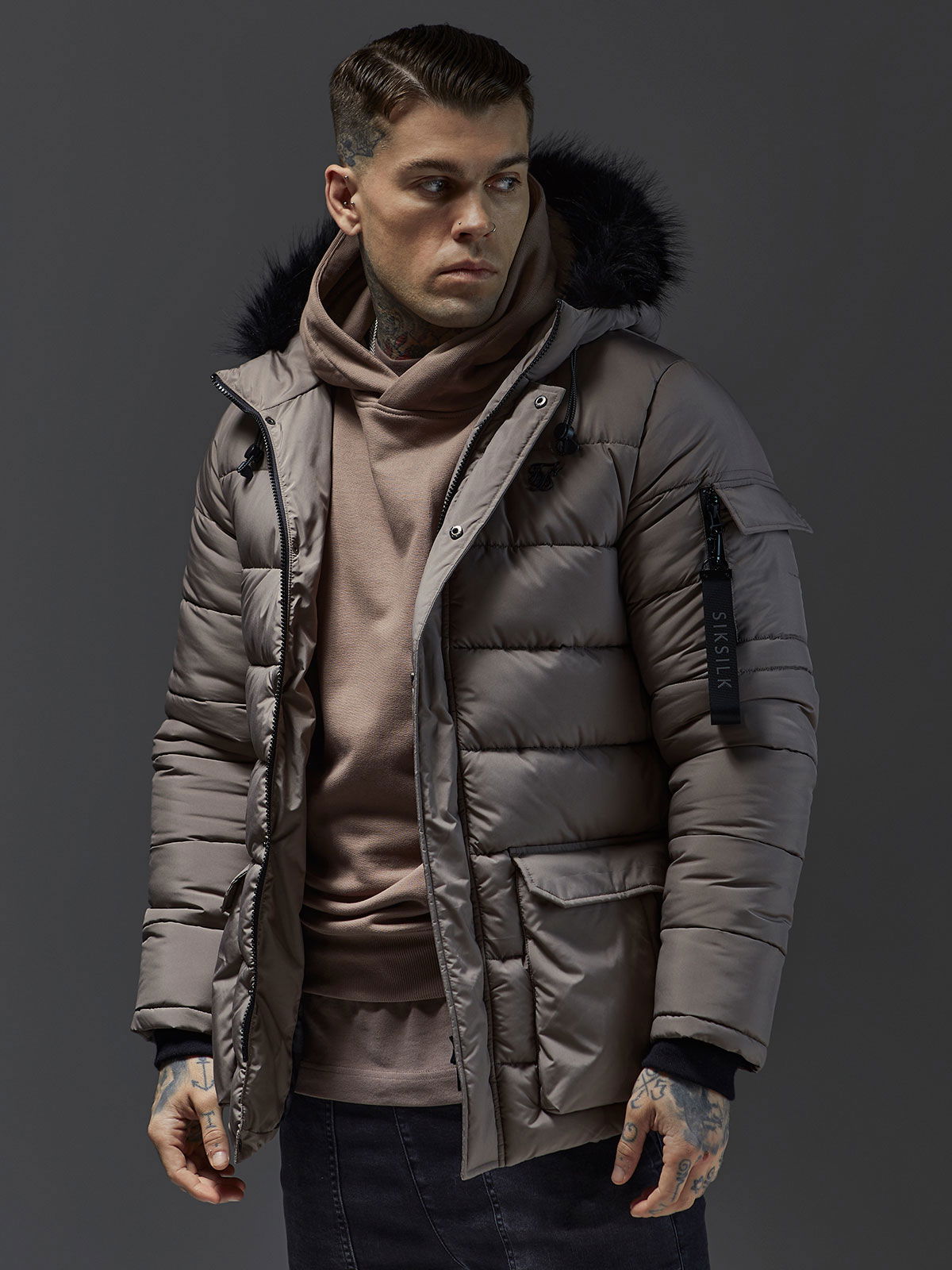 Advanced Puff Parka Dk Beige (S)