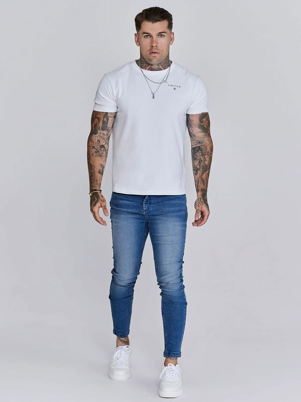 Washed Blue Skinny Jeans