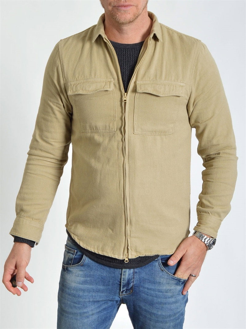 Mark Denim Overshirt Sand (S)