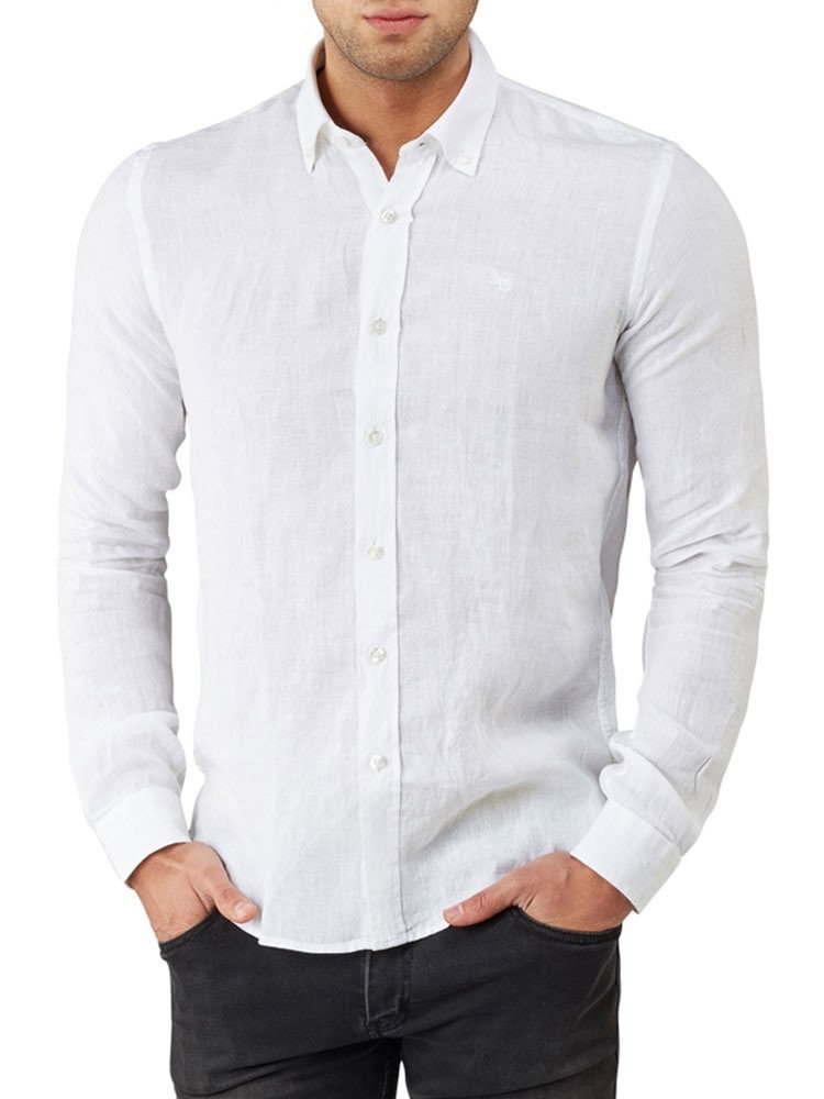 Linston Linen Shirt White (XL)