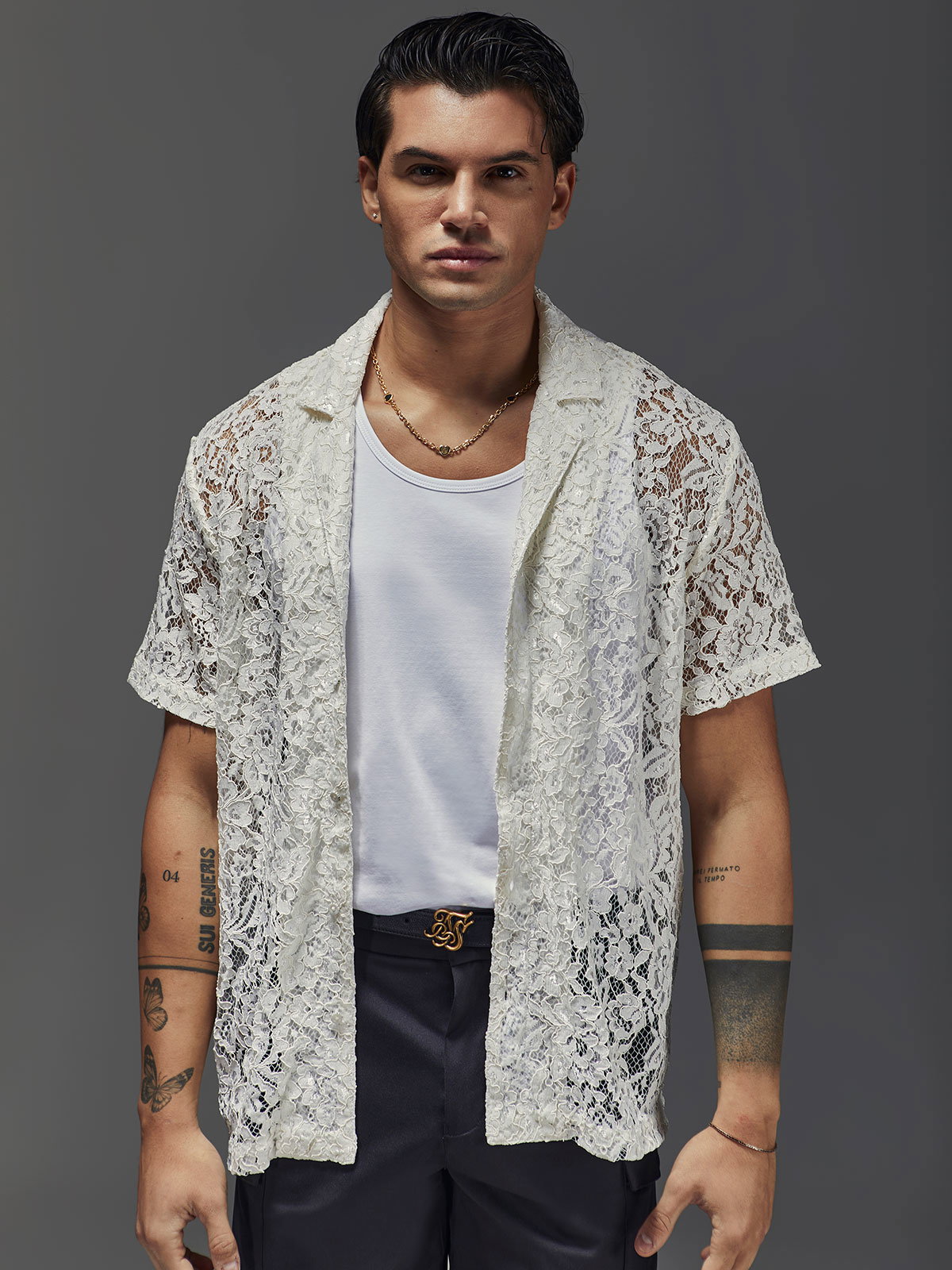 Lace Resort Shirt Ecru (S)