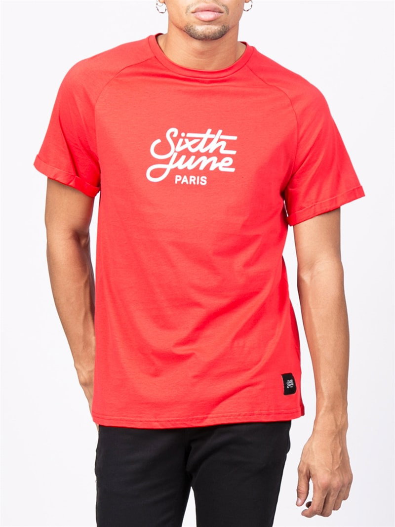 Raglan Logo Tee Red (S)