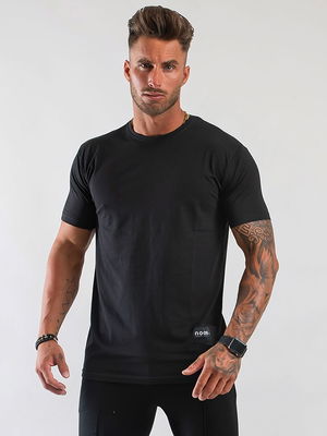 Athleisure Straight Tee Black