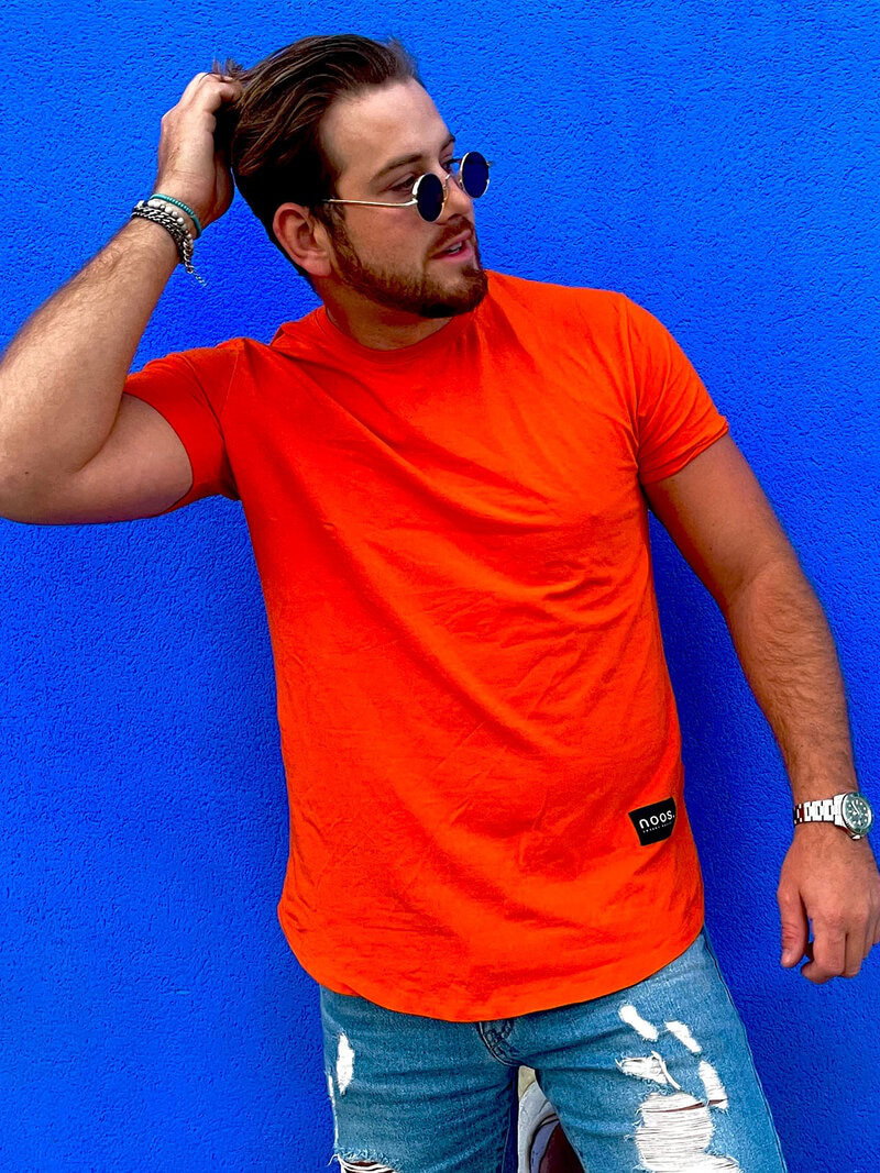 Athleisure Scoop Tee Orange (XL)