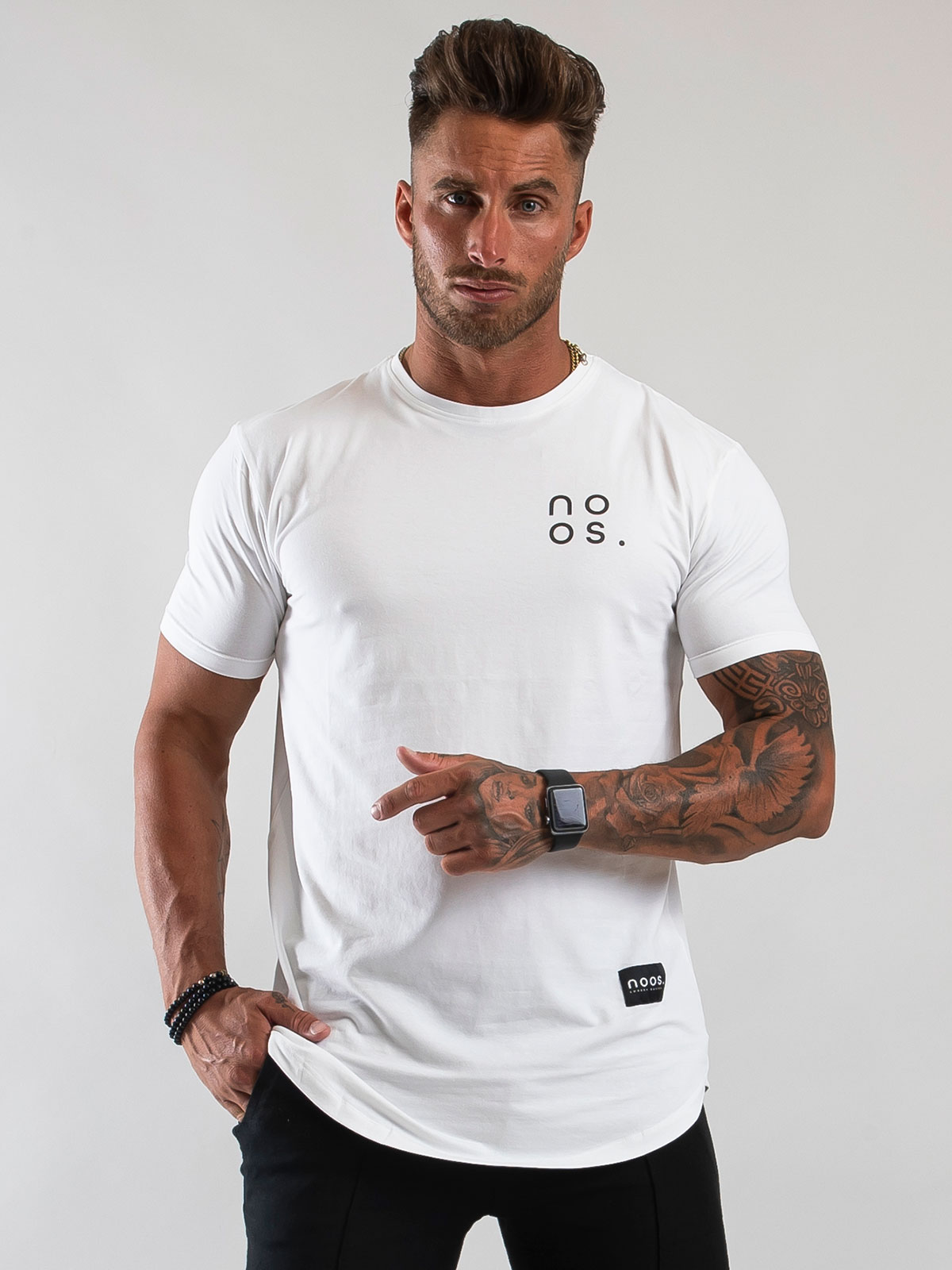 Small Logo Scoop Tee White (S)