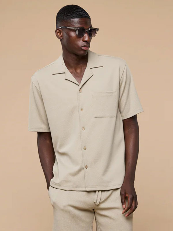 Romeo Shirt Greige (S)