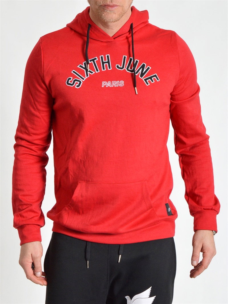 Sixth Patch Logo Hoodie Red (S)