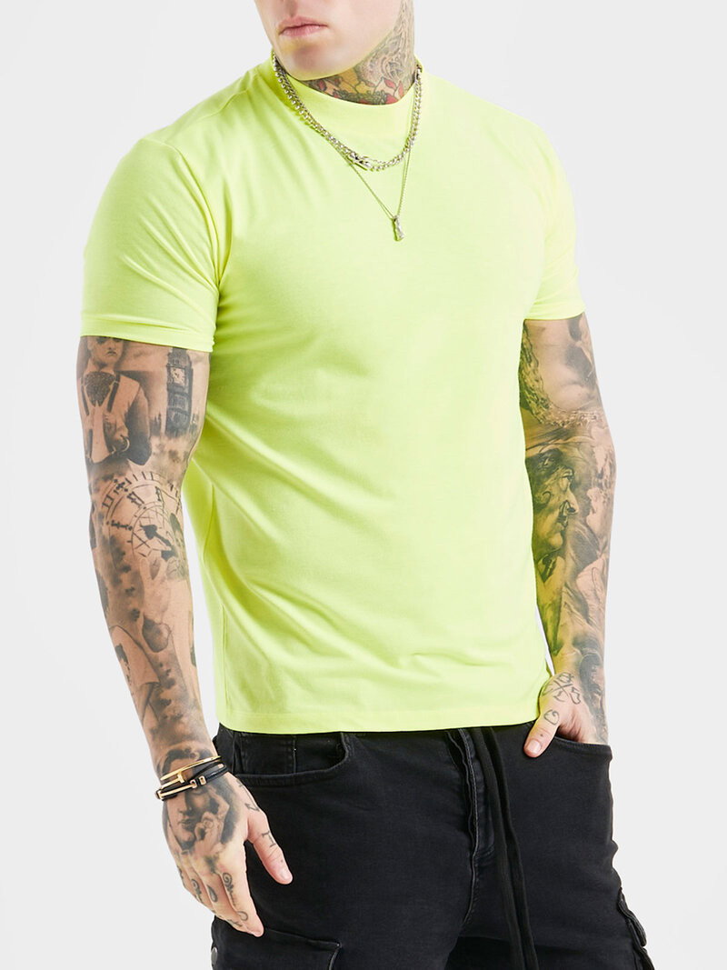 Messi x High Neck Tee Neon Yellow (XL)
