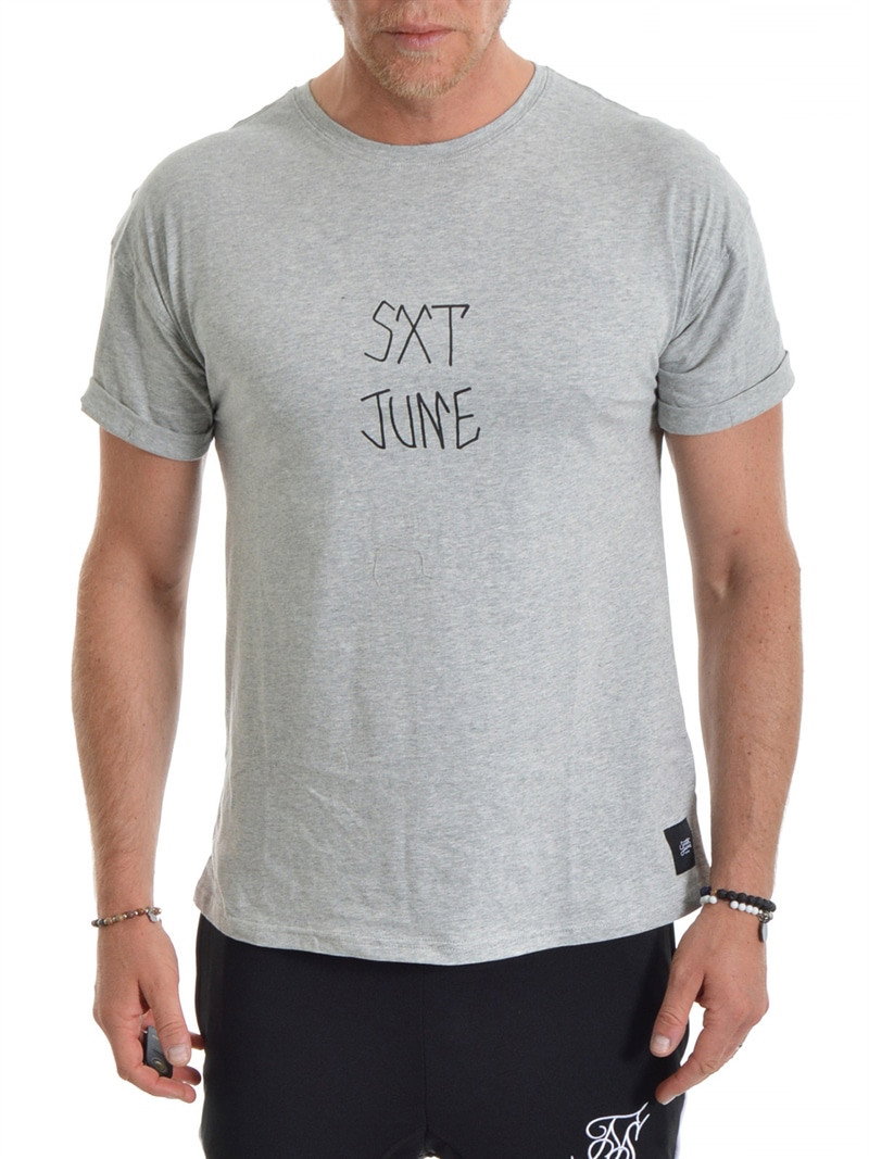 Skull Print Tee Grey (S)
