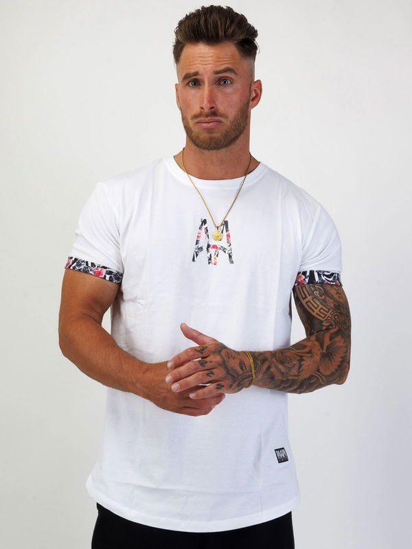 AA Front Tee Roses White