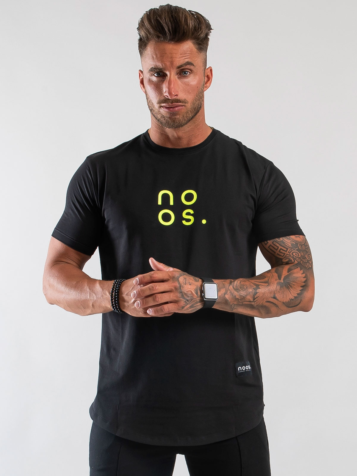 Gym Scoop Tee Black/Neon Yellow (XL)