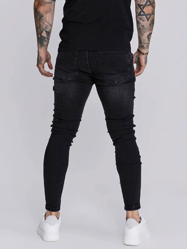 Black Distressed Skinny Jeans