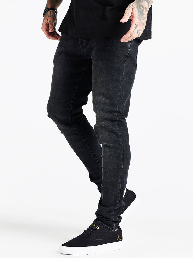 Slim Fit Jeans Washed Black (XS)